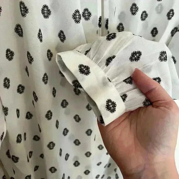 J. Crew Sheer Patterned Blouse - Picture 5 of 7